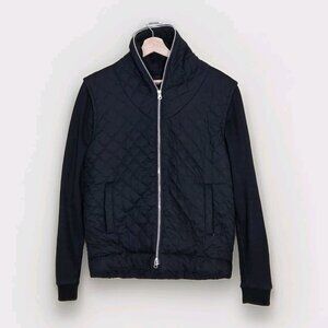 Sons Of Odin Jacket Mens M Black Quilted Transformer LS Zip Up Pockets Moto Bike